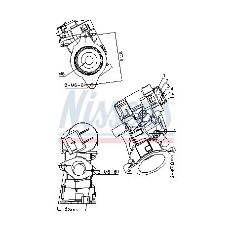 Vanne EGR Nissens 98181 ALFA ROMEO 1231964 1436390 161831 1618GZ 1618S8 1807605