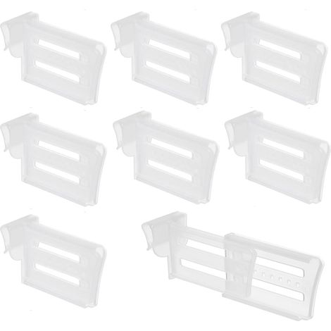 Fridge Space Allocator, 8 Adjustable Transparent Dividers for Fridge Doors, Multifunctional Organizer for Bottles, Cans and Condiments Space Saving Easy to Clean (1/5)