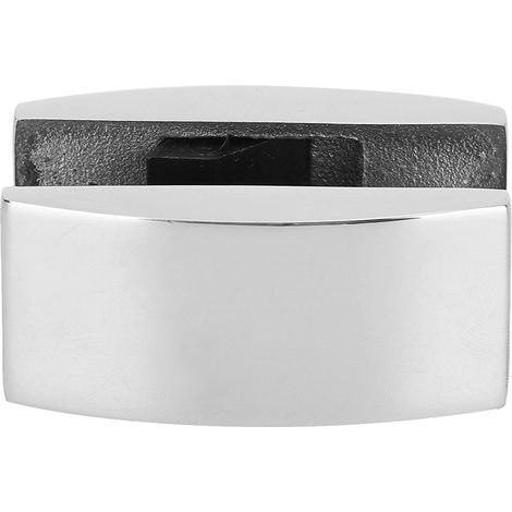 Guide de porte au sol en acier inoxydable, butée pivotante en forme de U, accessoire de salle de bain pour portes coulissantes en verre (brillant) (1/5)