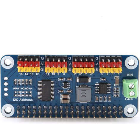 Carte de commande d'actionneur de direction 16 canaux, résolution 2 bits pour Raspberry Pi (1/5)