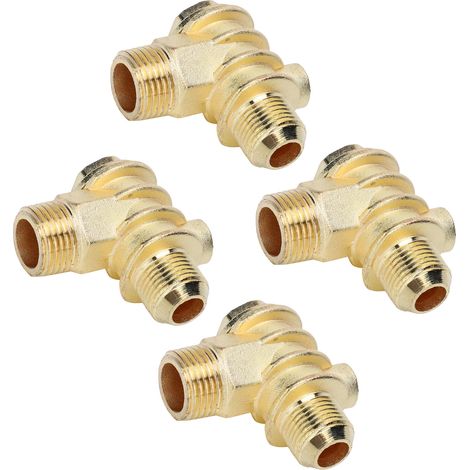 Clapet anti-retour pour compresseur d'air, lot de 4, raccord pneumatique à filetage femelle en alliage de zinc, outil de raccordement de tuyau (1/5)