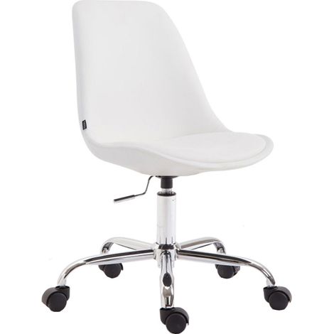 Sedia da ufficio Toulouse in similpelle bianco