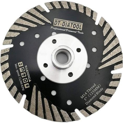 Trennscheibe – Diamanttrennscheibe – Zum Schneiden und Schleifen von Beton, Marmor und Granit – Nass- und Trockenanwendung – Grau – 125 x 2,4 mm (1/5)
