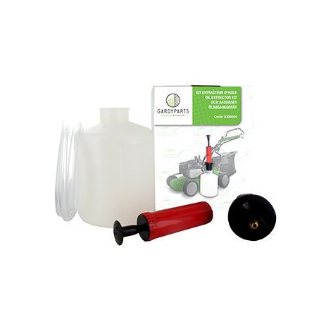 Kit de vaciado - Incluye una bomba - 2 mangueras de aceite y gasolina, un recipiente de recolección de aceite o gasolina de 1,4 l - Un r
