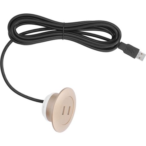 Prise de chargement USB encastrée pour canapé, double port USB, pour une utilisation domestique, couleur or (1/5)