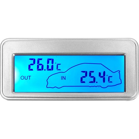 Thermomètre numérique 12V Voiture avec Écran LCD, Capteur Intérieur Extérieur, Indicateur de Température Précis (1/5)