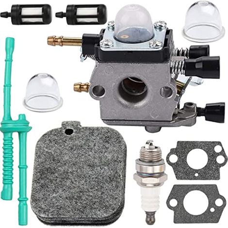 C1Q-S68G Carburateur pour Stihl BG45 BG46 BG55 BG65 BG85 SH55 SH85 souffleuse à Feuilles C1Q-S68 4229 120 0606 Carburateur, Kit de Mise au Point avec Joint de Filtre à Carburant (1/4)