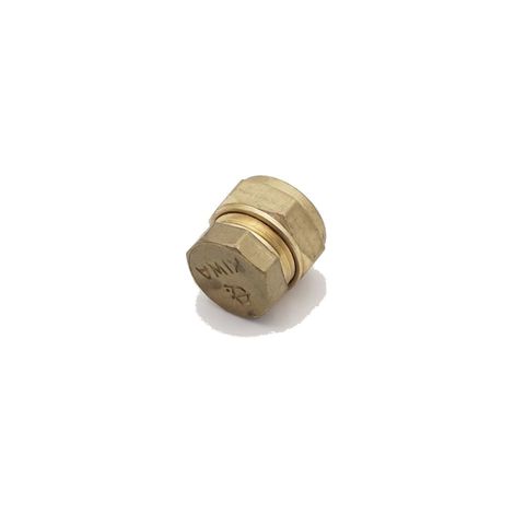 PrimaPlus 15mm Brass Compression Stop End Fittings - Pack of 10 (1/2)