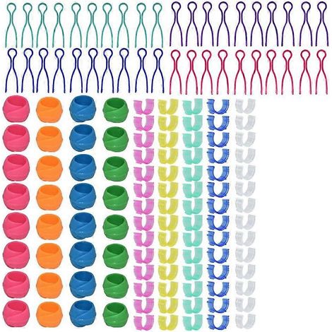 142 clips de rangement pour fil de canette, 70 clips porte-bobine, 32 supports de canette en silicone, 40 porte-fils de canette (1/5)