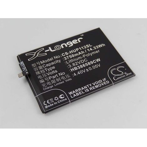 vhbw Akku kompatibel mit Huawei SNE-AL00, SNE-L21, V10, VKY-L09, SNE-LX1, VKY-AL00, SYDNEY Handy Smartphone Telefon (3750 mAh, 3,82 V, Li-Polymer)