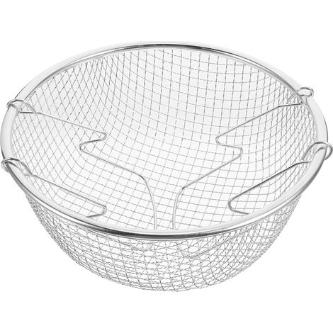 Panier Friture Triangulaire - Acier Inoxydable 304 - Pour Friture Égouttage Cuisson Vapeur - Poêle Wok Casserole - 1 Pièce