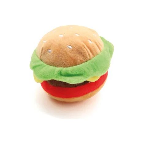 Set 3 pezzi Gioco Cane Peluche Homy Burgerdog 13x7cm