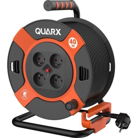 Enrouleur - QUARX - Bricolage - 40m, H07RN-F 3G2,5mm², tambour métallique (1/4)