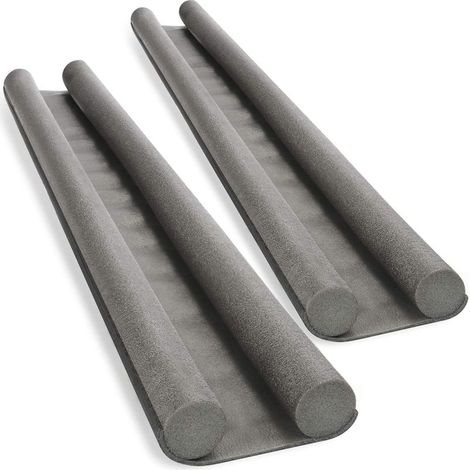 2X Coupe-Vent pour la Porte - Joint Bas de Porte - Coupe-Vent à Double Joint - Protection Contre Les Courants d'air et Le Bruit - 93 cm (1/5)