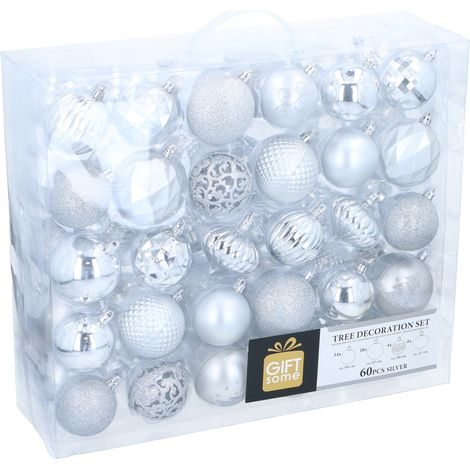 Giftsome boule de Noël Argent H7xl7xL7cm (1/5)