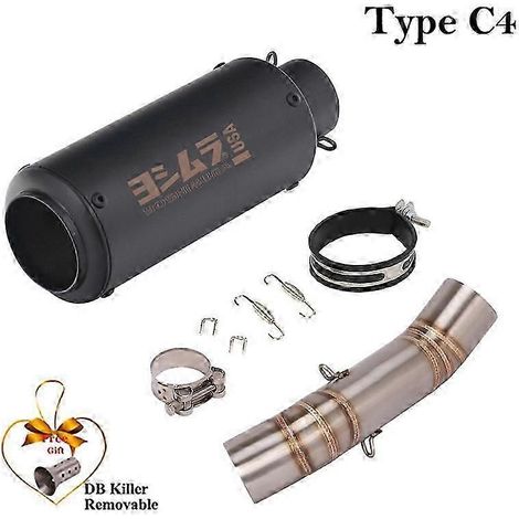 Tubo De Escape De Fibra De Carbono Para Motocicleta, Silenciador Trasero De 51mm, Db Killer, Para Honda Nx500 Nx 500, Ao 2024( Type C4) (1/5)