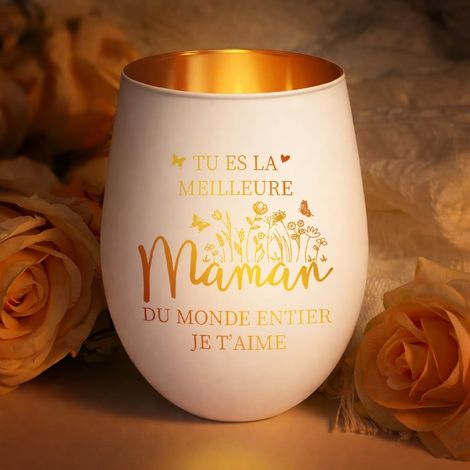 Cadeau Maman - Bougeoir Photophore Gravé (1/5)