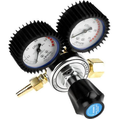 Régulateur de pression CO2, régulateur de bouteille de gaz CO2, réducteur de pression G5/8 pour soudage au dioxyde de carbone, pour le soudage, le découpage et autres procédés au gaz. (1/3)