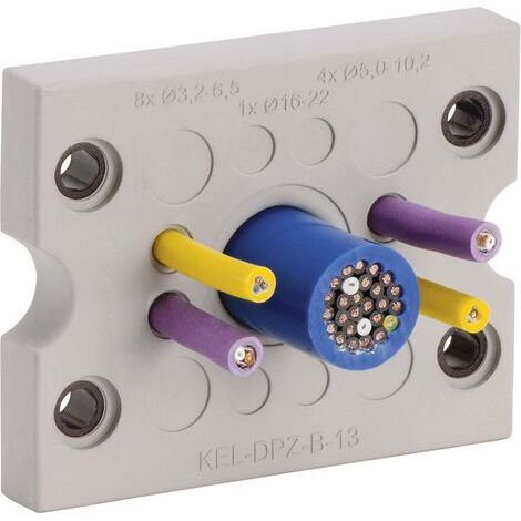 N/A Icotek KEL-DPZ-B17 43796 Ø max. des bornes 16.2 mm Polyamide, Elastomère gris 1 pc(s) (1/2)