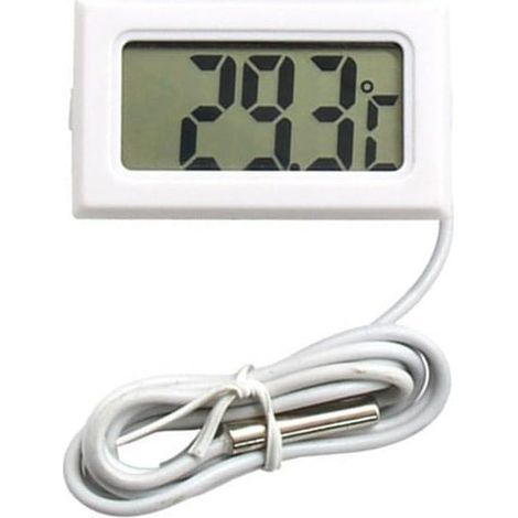 Thermometre Numerique - Ecran LCD - Plage -50 °C a 110 °C - Resolution 0,1 °C - Pour Voiture Bureau Maison Refrigerateur - 1 Unite (1/5)