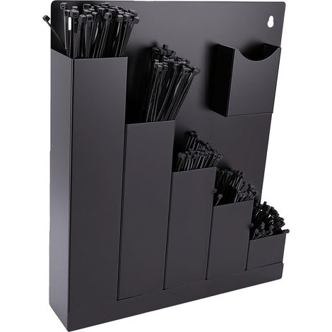 Wall-Mounted Cable Tie Holder, Metal Organizer (1/5)