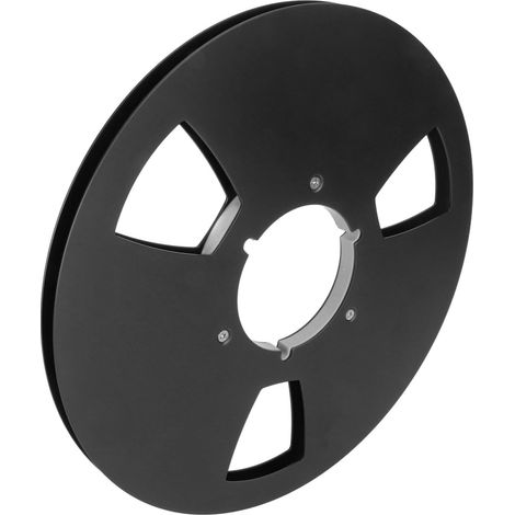 Bobine de bande magnétique 10 pouces 1/4 pouce, bobine ouverte, 3 trous de résistance au vent, bobine vide pour enregistrement, noire