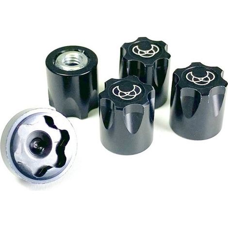 1:10 Alu. Hub Nut M4 black (4)