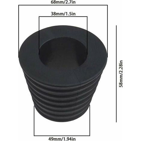 2x Gummikeil für Sonnenschirmständer mit 38 mm (1,5 Zoll) Durchmesser (1/4)