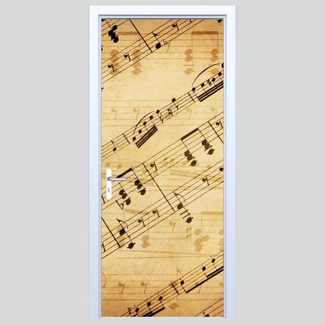 Adhesivo de tela para puerta con nota musical 324PD