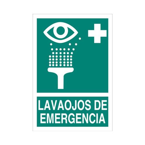 Señal de evacuación luminiscente Lavaojos de Emergencia                                                   Luminiscente       210X148 mm (1/2)
