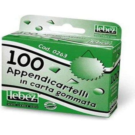 Lebez 0263B Klebe-Papierschilderaufhänger – 100er-Packung, Durchmesser 35 mm