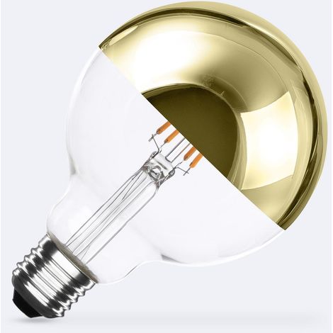 Lampadina LED Filamento E27 6W 600 lm G95 Gold Reflect No Flicker 2200K Super Caldo