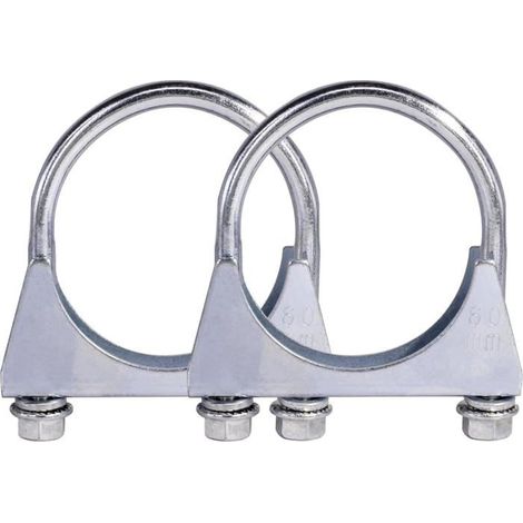 2PCS 60MM Colliers Echappement Pour Montage D'Antennes, De Tuyaux, De MâTs Collier De Serrage Universel Pour Raccords De Tuyaux (1/5)