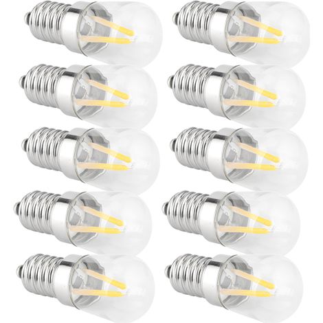 Ampoule LED E14 à filament court, mini-ampoule E14, 1,5 W, 230 V CA, pour éclairage domestique, automobile, armoire, hôtel. (1/5)