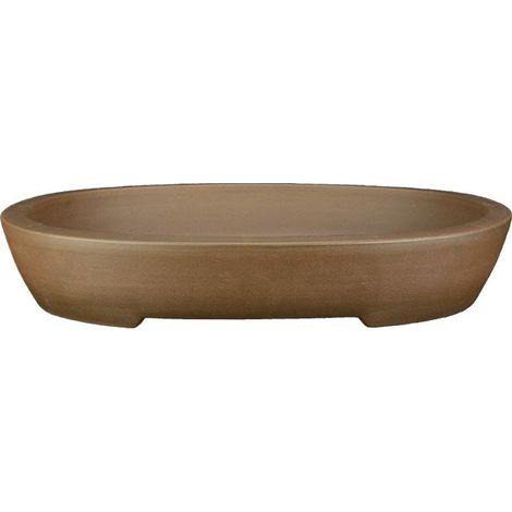 Vaso per bonsai ovale in gres 41,5x33x5,5 cm - SM018