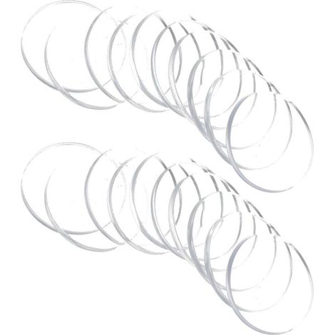 Lot de 24 protège-tables ronds en silicone transparent pour meubles et (1/5)