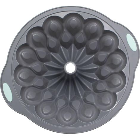 Molde de silicona acanalado para pasteles, fácil de desmoldar, antiadherente y no tóxico diseño práctico para hornear en casa y para fiestas (C, M)
