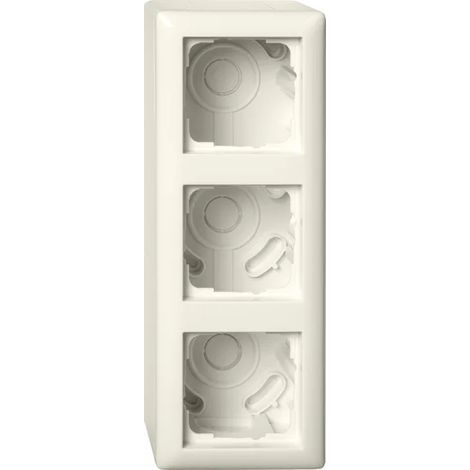 Gira Caja sup. 3f + Marco Standard 55 Blanco crema [106301], 1063 01