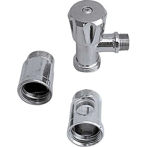 KIT RUBINETTO LAVATRICE SEMPLICE CON DISTANZIATORI Cromo - 3/4