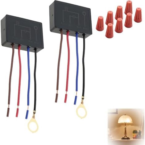 2 PCS Interrupteurs Tactiles pour Lampe de Table, Interrupteur Gradateur Tactile Variateur à Capteur Tactile 4 Voies Touch Dimmer Switch pour Lampe de Bureau Lampadaire Applique Murale (1/5)