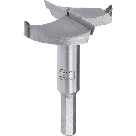 Forstnerbohrer 60 mm, Hartmetall-Holzlochsäge, Bohrer, Scharnierlochbohrer für die Holzbearbeitung (grau) (1/5)