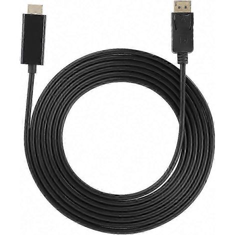 Adaptateur DisplayPort vers HDMI avec vidéo HD, câble de 3 mètres pour écran et moniteur, connexion stable et haute résolution, compatible avec PC et Mac (1/3)