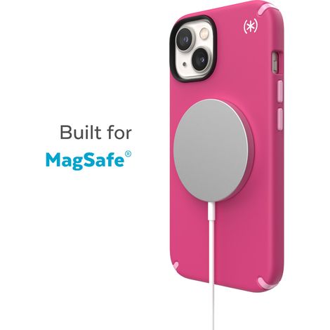 Étui antibactérien Speck Presidio2 Pro MagSafe pour iPhone 15 Plus / 14 Plus (Rose numérique / Rose fleur / Blanc) (1/5)