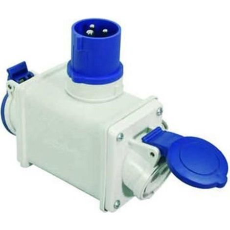 FANTON ADATTATORE INDUSTRIALE 220V  SPINA CEE 309 IP44 E 2 PRESE 2P+T FER 88763 (1/2)