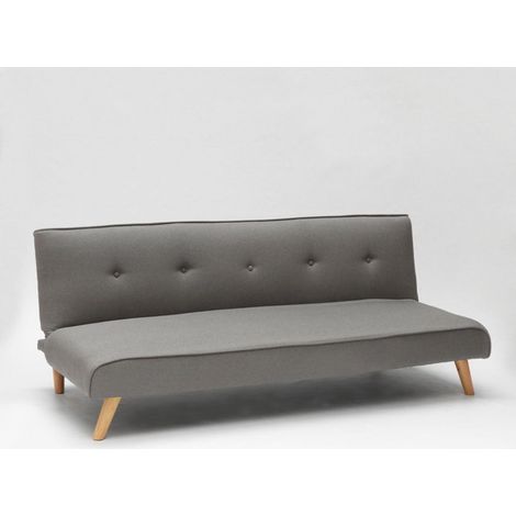 Schlafsofa 2-Sitzer aus Stoff für Wohnzimmer Design Larimar - Grau