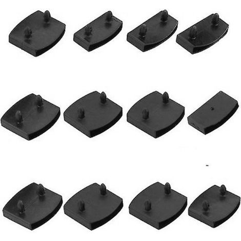 Embouts centraux de rechange carrés en plastique noir pour lattes de canapé-lit, supports intérieurs