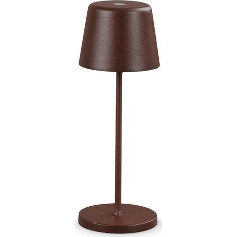 Ideal Lux Lampada da tavolo Cute 1 luce LED integrato IP65 coffee acrilico