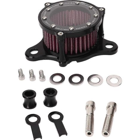 Pièce de rechange complète pour l'entrée d'air conique du filtre à air pour motos compatible avec 883 Deluxe Hugger XLH883 XLH883 2004. (1/4)