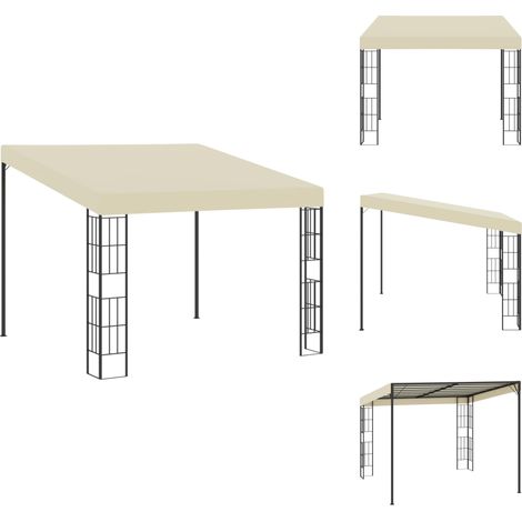 Wand-Pavillon 3x3 m Creme Stoff - Wandpavillion - Gartenzelt - Sonnensegel - Outdoor Möbel - Terrassendeck