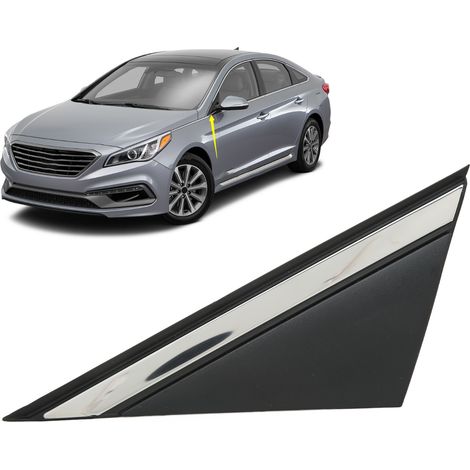 Plaque triangulaire chromée pour rétroviseur intérieur gauche 86180-C1000 pour Hyundai Sonata 2015-2019 (1/5)